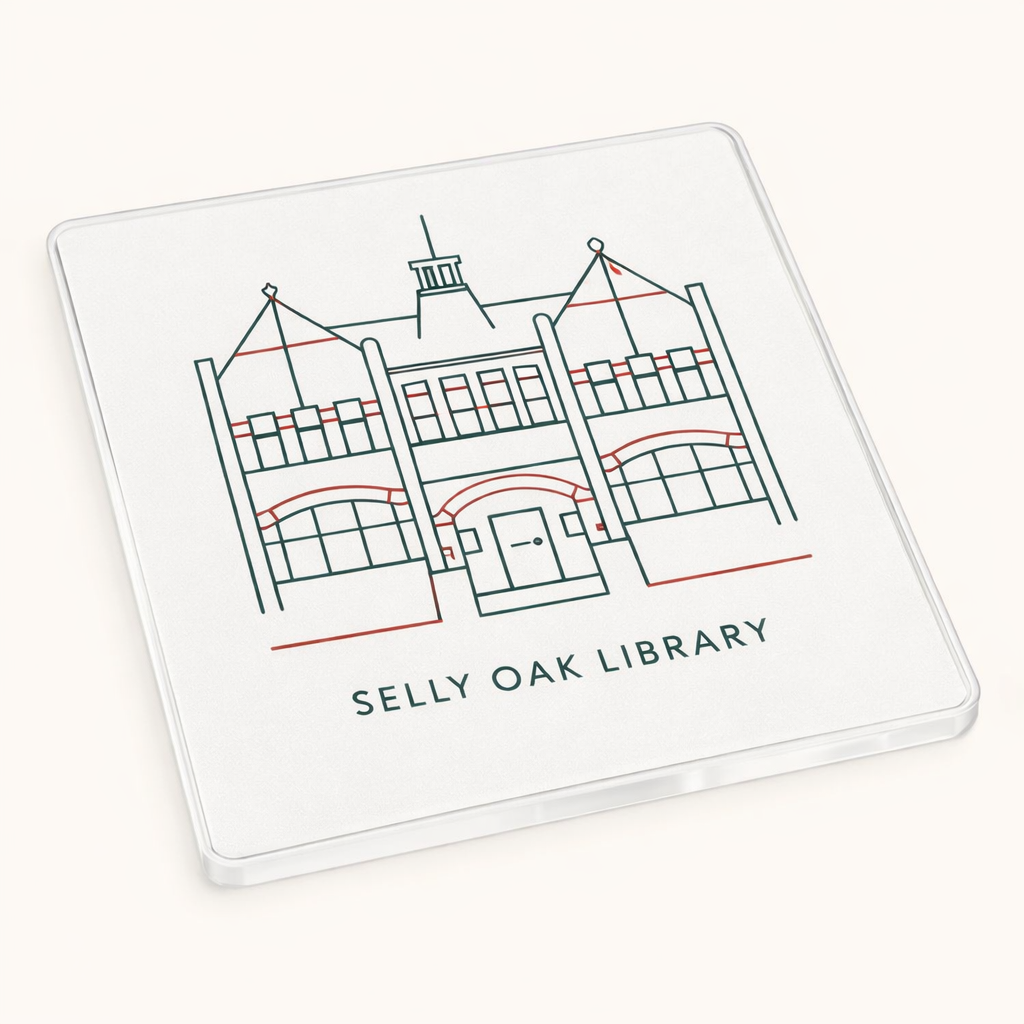Selly Oak - Coaster - Geometric Lines - Selly Oak Library
