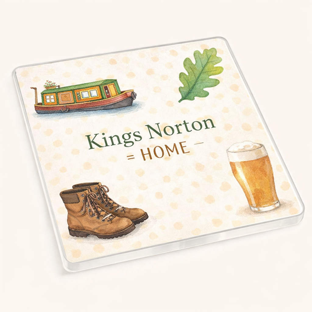 Kings Norton - Coaster - Soft Watercolours - Local Icons