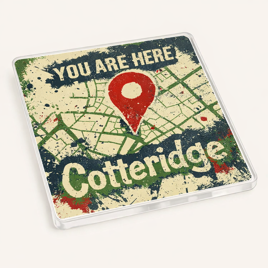 Cotteridge - Coaster - Urban Street Art - Location Pin