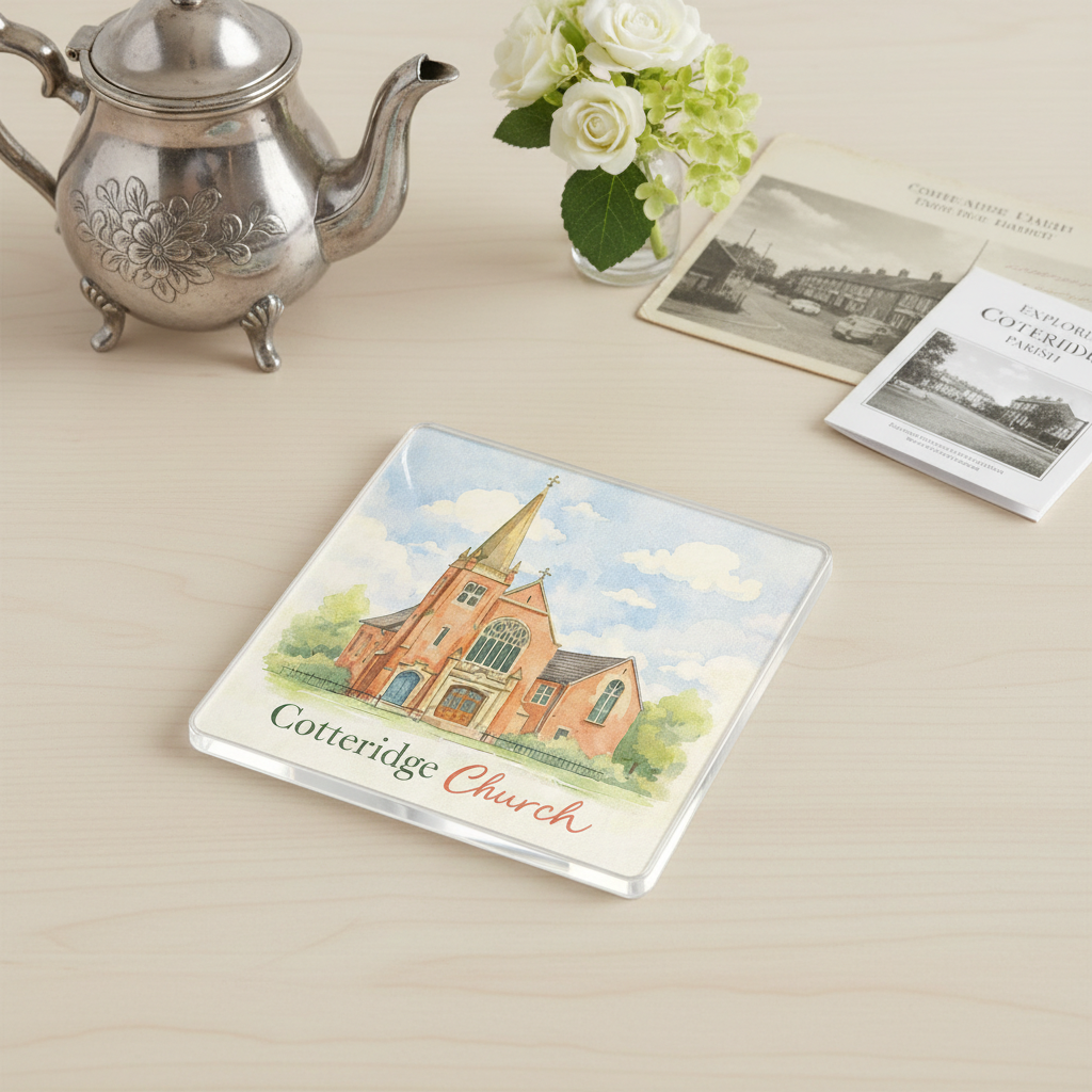 Cotteridge - Coaster - Soft Watercolours - Cotteridge Church