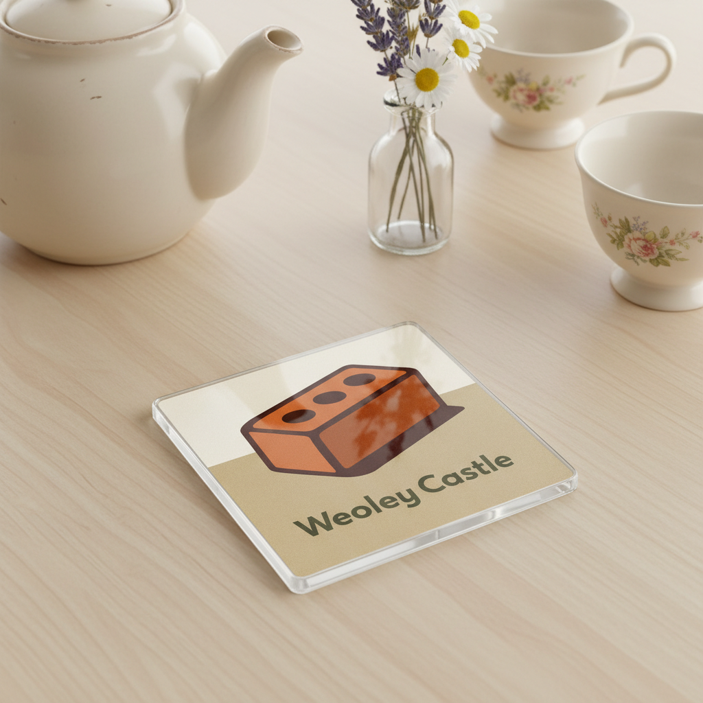 Weoley Castle - Coaster - Mid-Century Retro - Brick