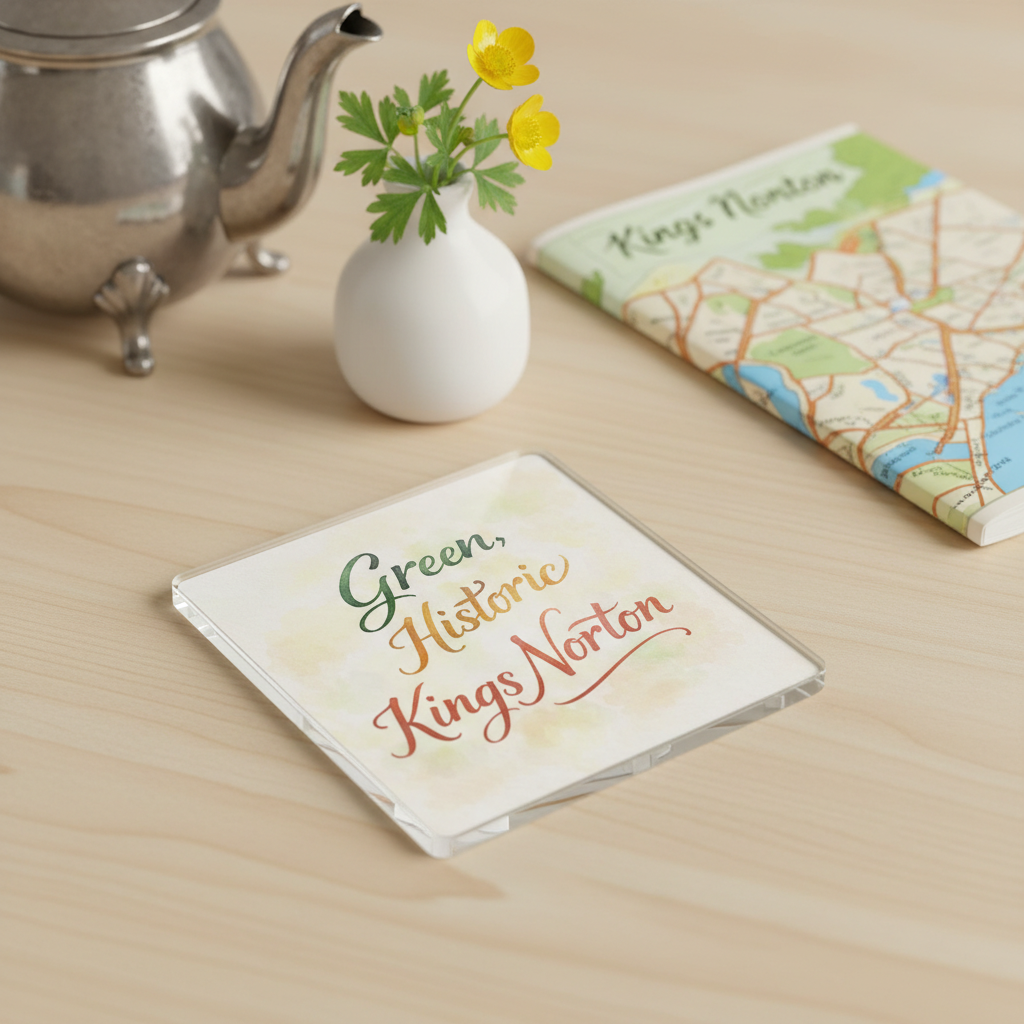 Kings Norton - Coaster - Soft Watercolours - Word Stack
