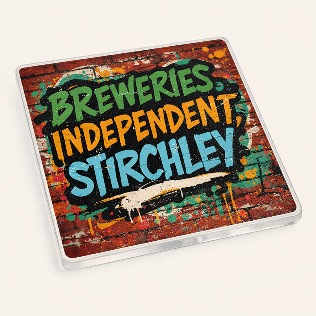 Stirchley - Coaster - Urban Street Art - Word Stack
