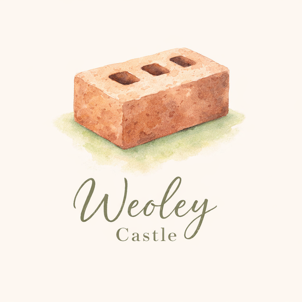 Weoley Castle - Coaster - Soft Watercolours - Brick