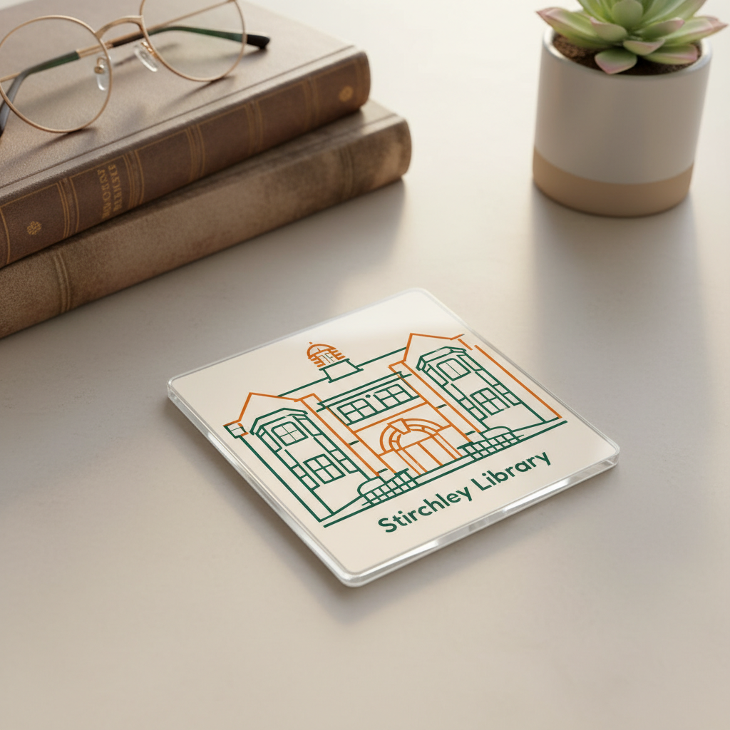 Stirchley - Coaster - Geometric Lines - Stirchley library