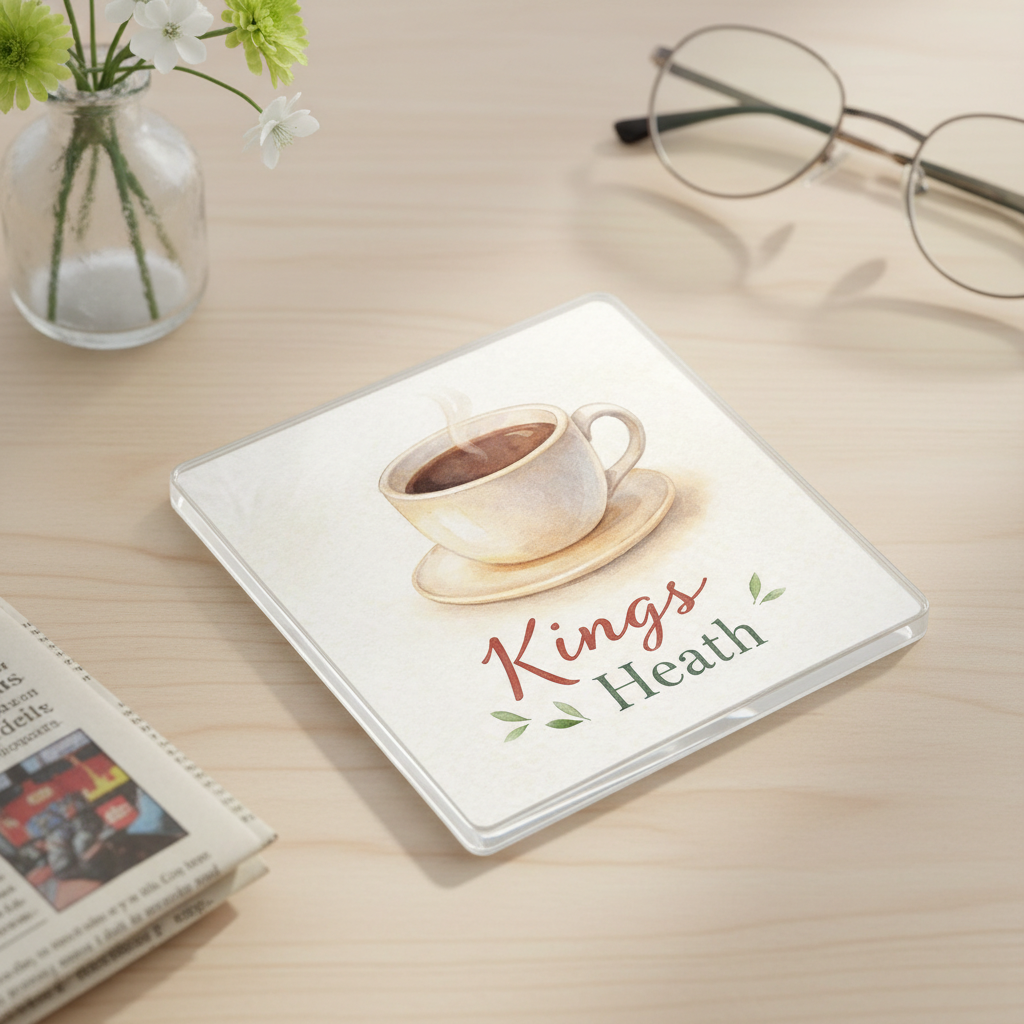 Kings Heath - Coaster - Soft Watercolours - Coffee Cup