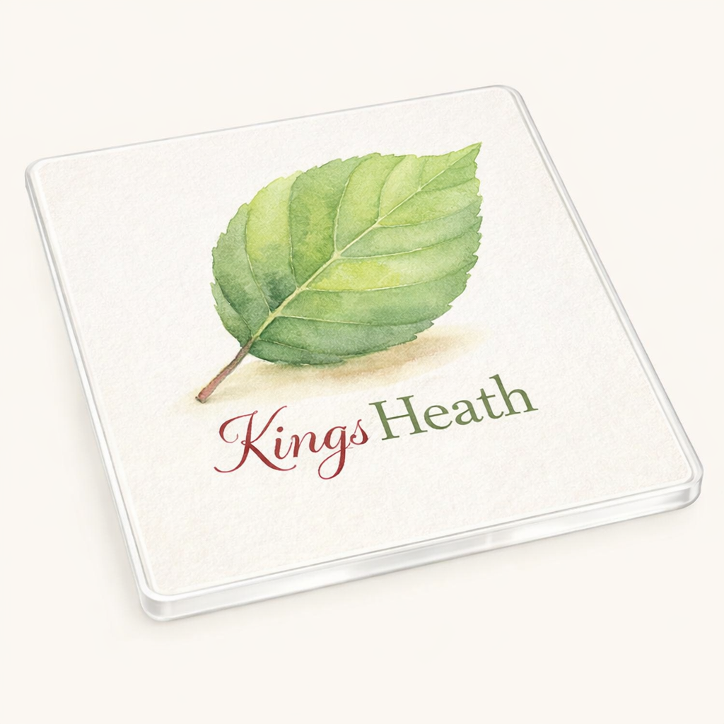 Kings Heath - Coaster - Soft Watercolours - Leaf