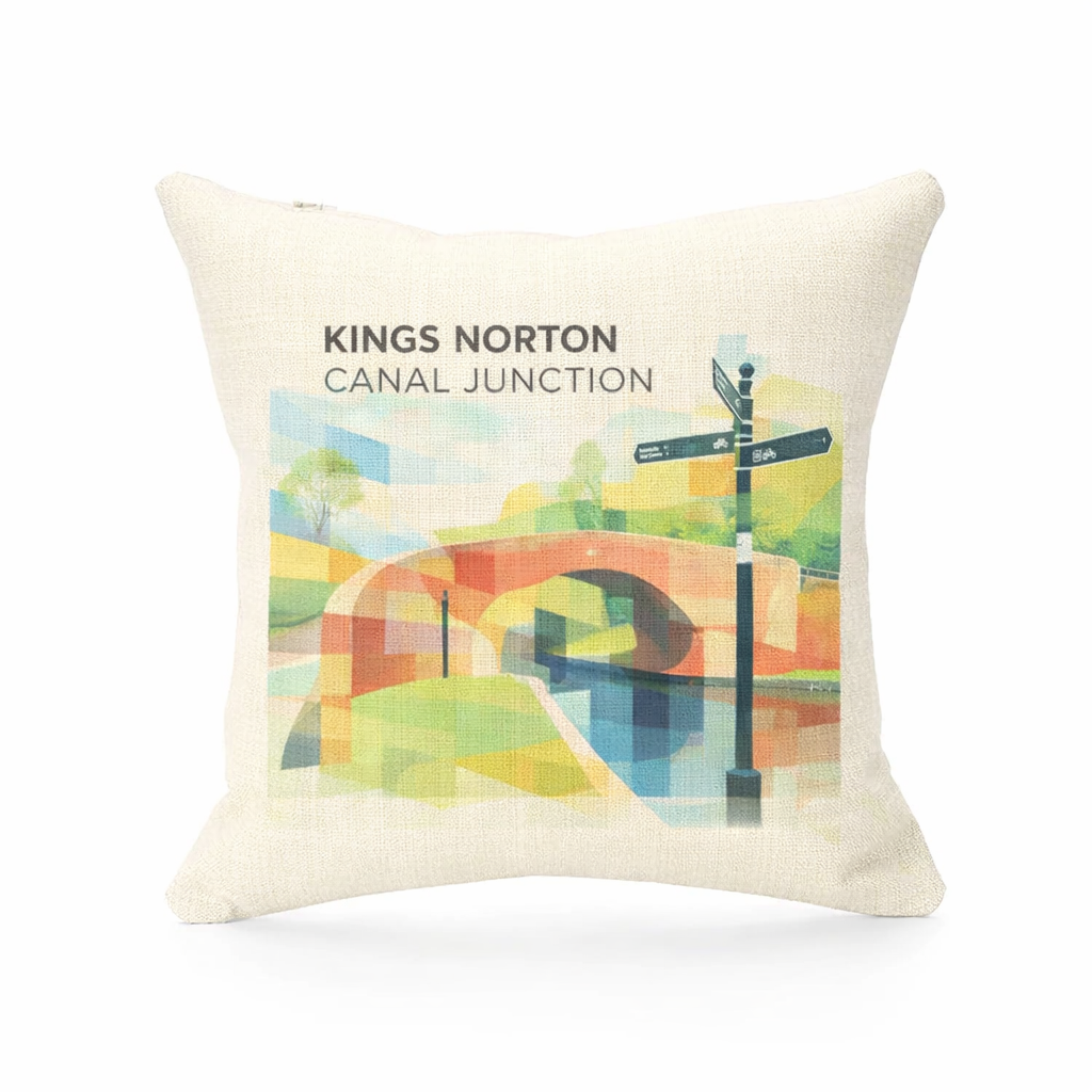 Kings Norton - Cushion - Vibrant Geometry Design - Canal Junction