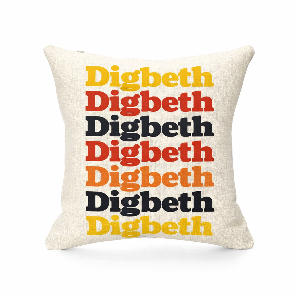 Digbeth - Cushion - Retro Typography Design