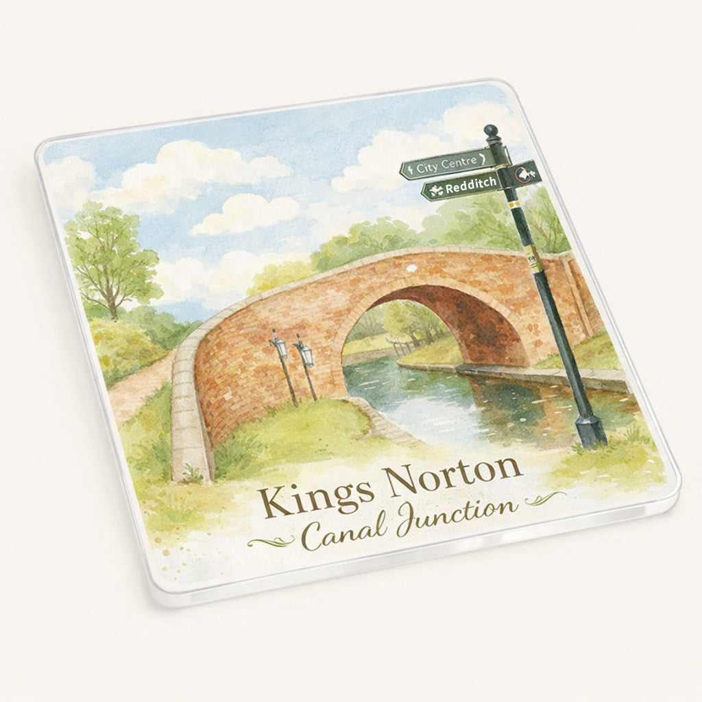 Kings Norton - Coaster - Soft Watercolours - Kings Norton Canal Junction