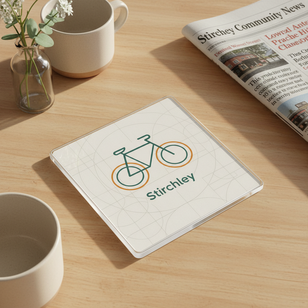Stirchley - Coaster - Geometric Lines - Bicycle