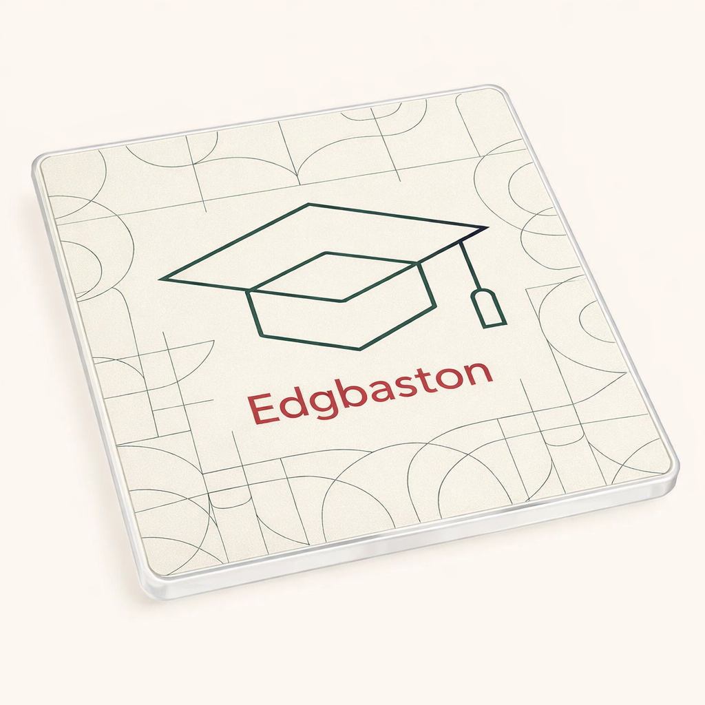Edgbaston - Coaster - Geometric Lines - Graduation Cap