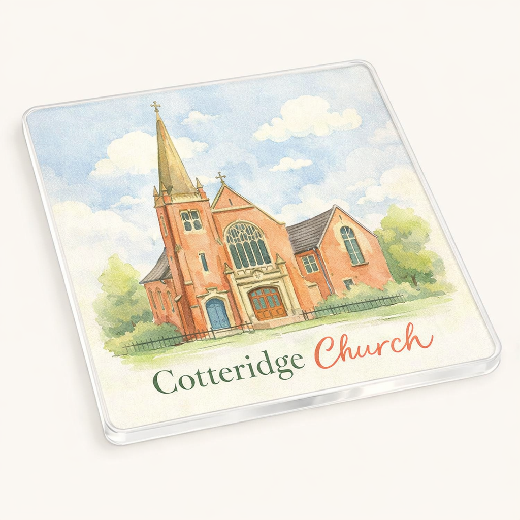 Cotteridge - Coaster - Soft Watercolours - Cotteridge Church