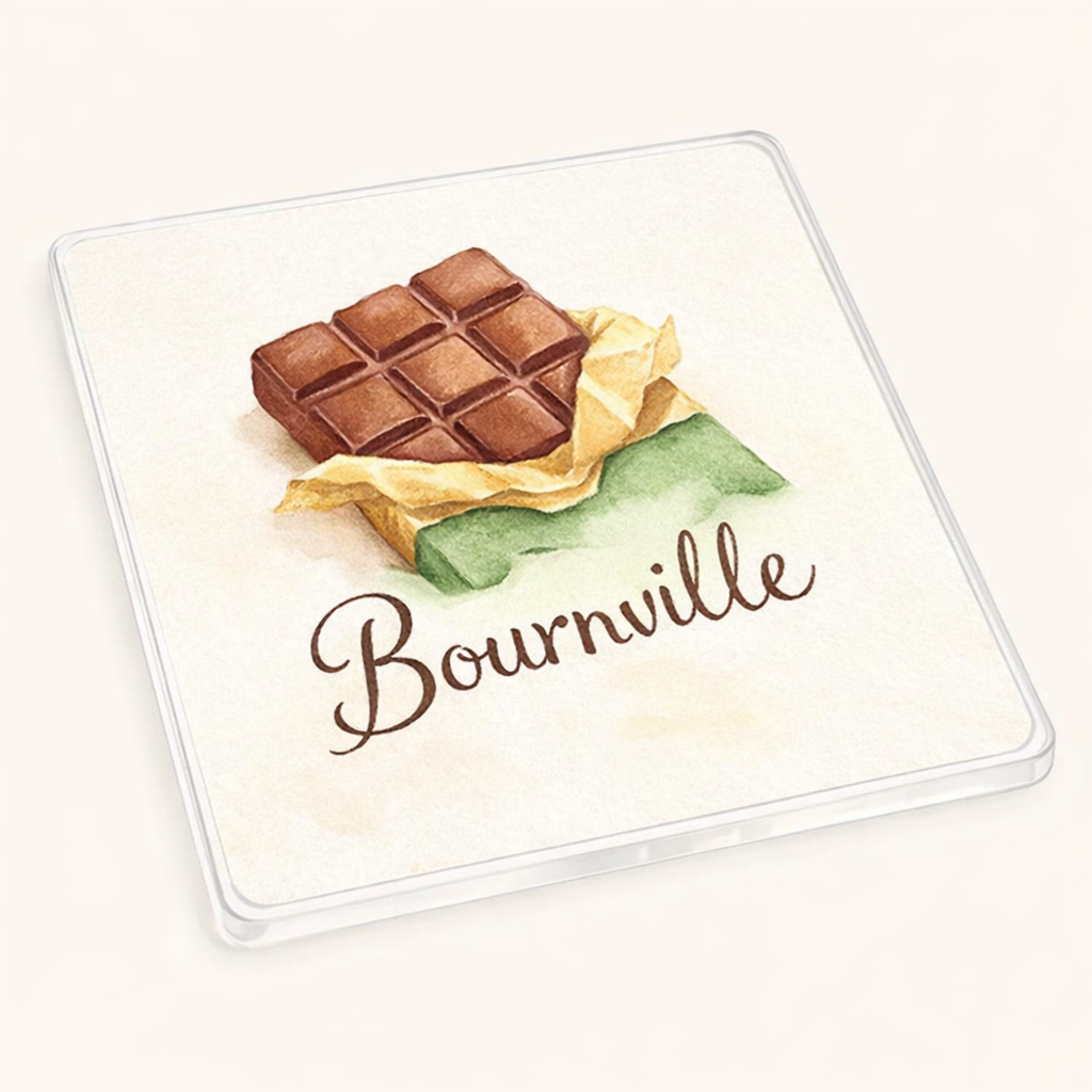 Bournville - Coaster - Soft Watercolours - Chocolate Bar