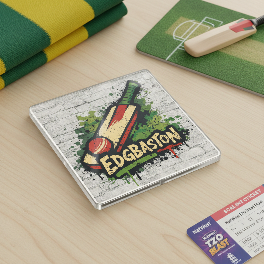 Edgbaston - Coaster - Urban Street Art - Cricket Bat