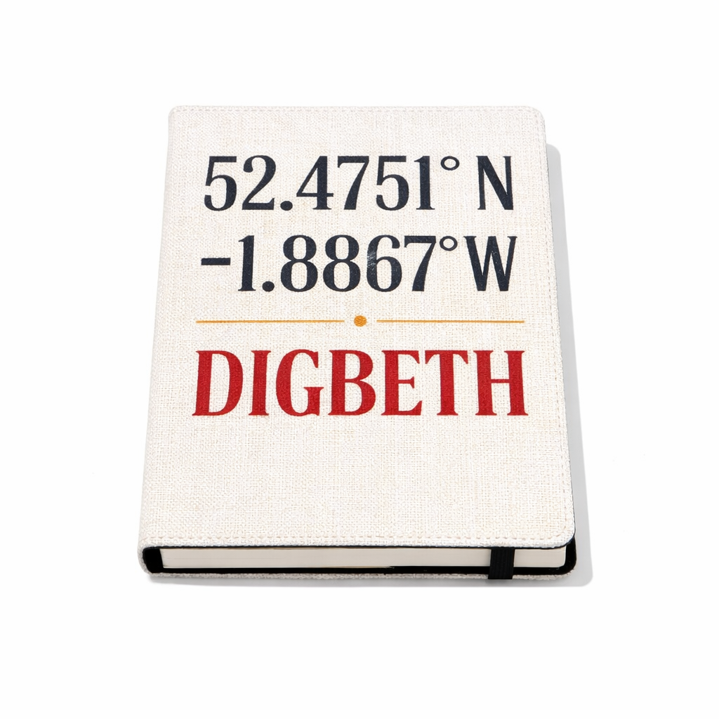 Digbeth - Notepad - Minimalist Coordinates Design