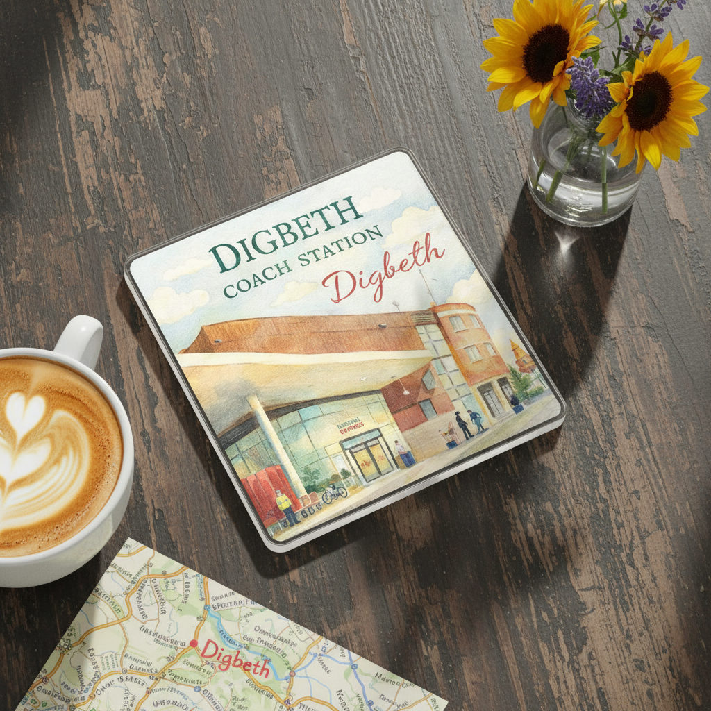 Digbeth - Coaster - Soft Watercolours - Digbeth Coach Station