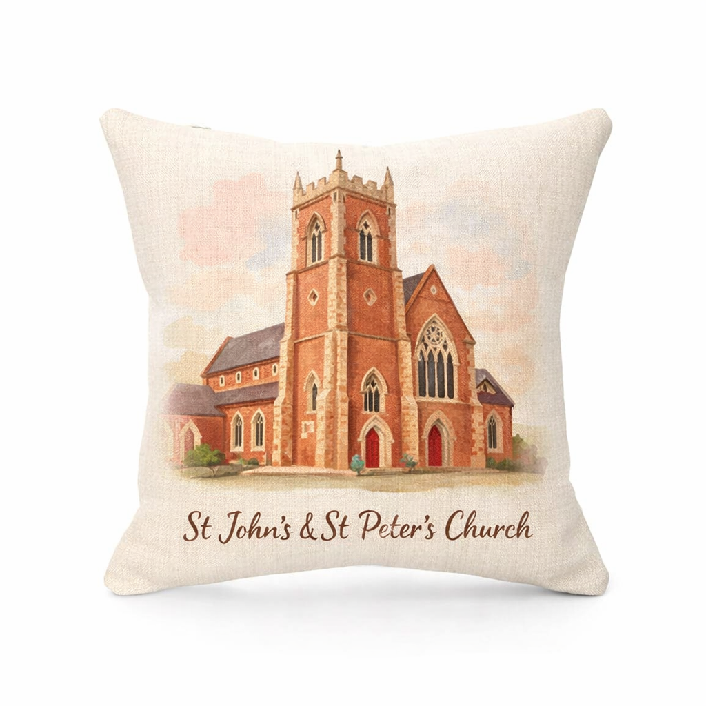 Ladywood - Cushion - Stylised Painting Design - St John's & St Peter's Church