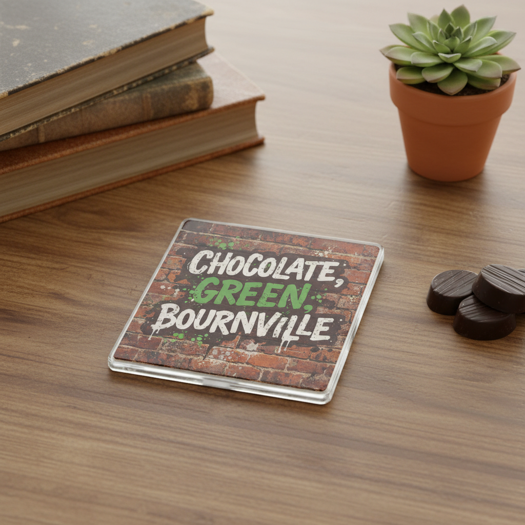 Bournville - Coaster - Urban Street Art - Word Stack