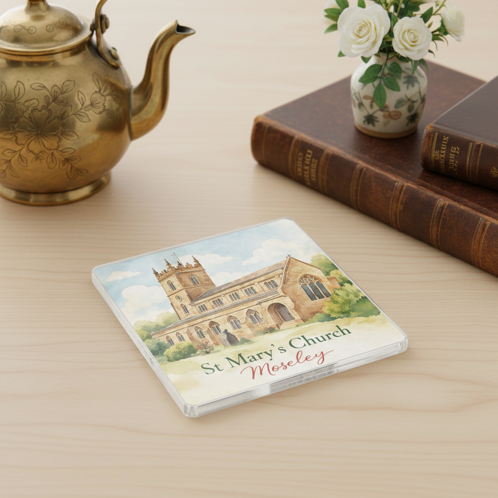 Moseley - Coaster - Soft Watercolours - St Mary's Church
