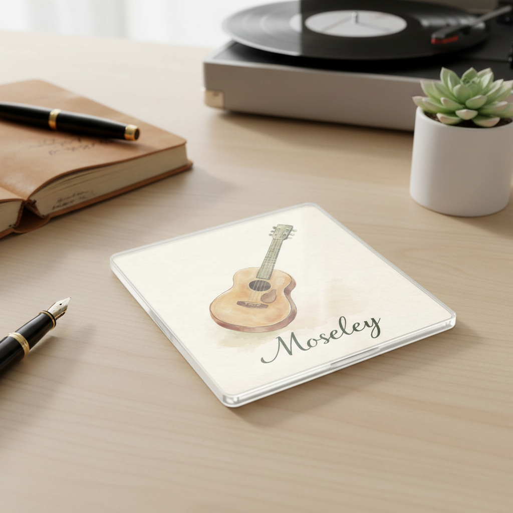 Moseley - Coaster - Soft Watercolours - Guitar
