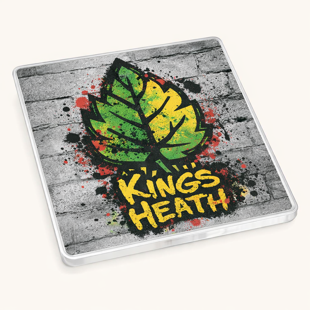 Kings Heath - Coaster - Urban Street Art - Leaf