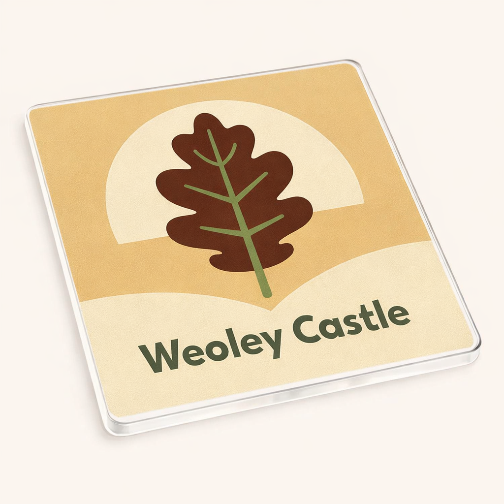 Weoley Castle - Coaster - Mid-Century Retro - Leaf