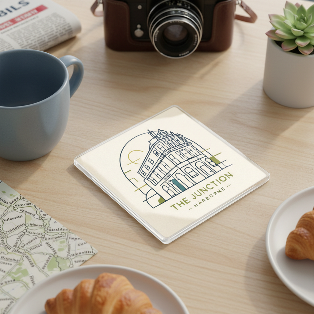 Harborne - Coaster - Geometric Lines - The Junction Pub