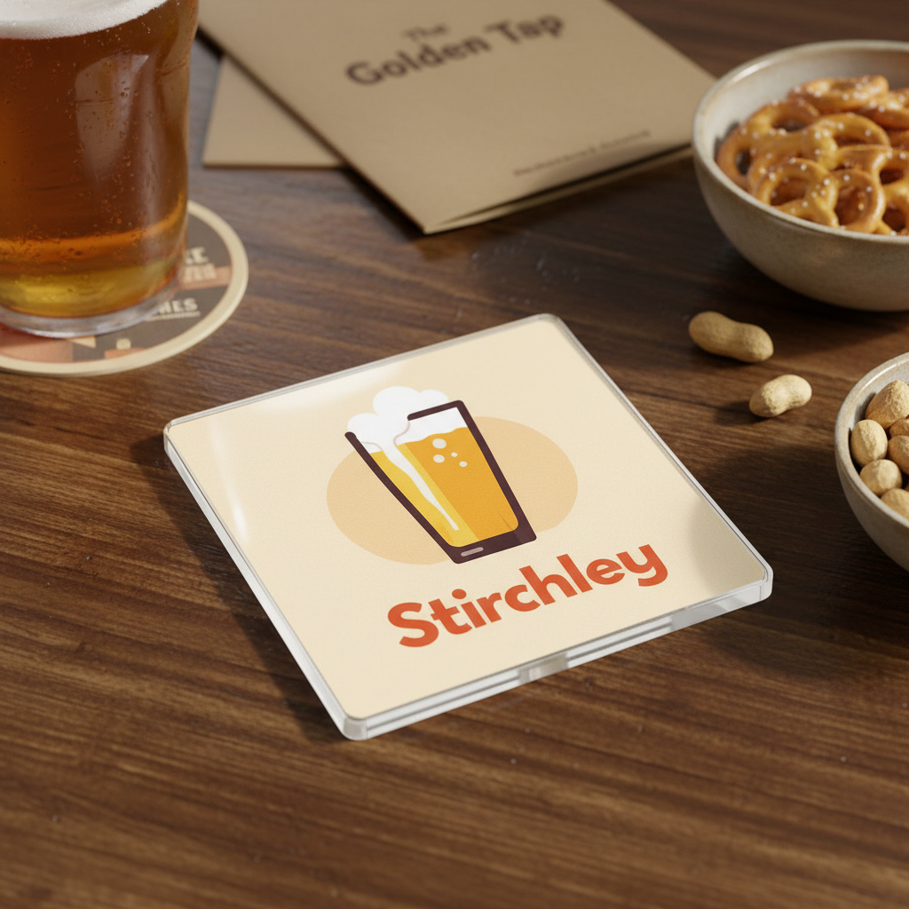 Stirchley - Coaster - Mid-Century Retro - Beer Glass