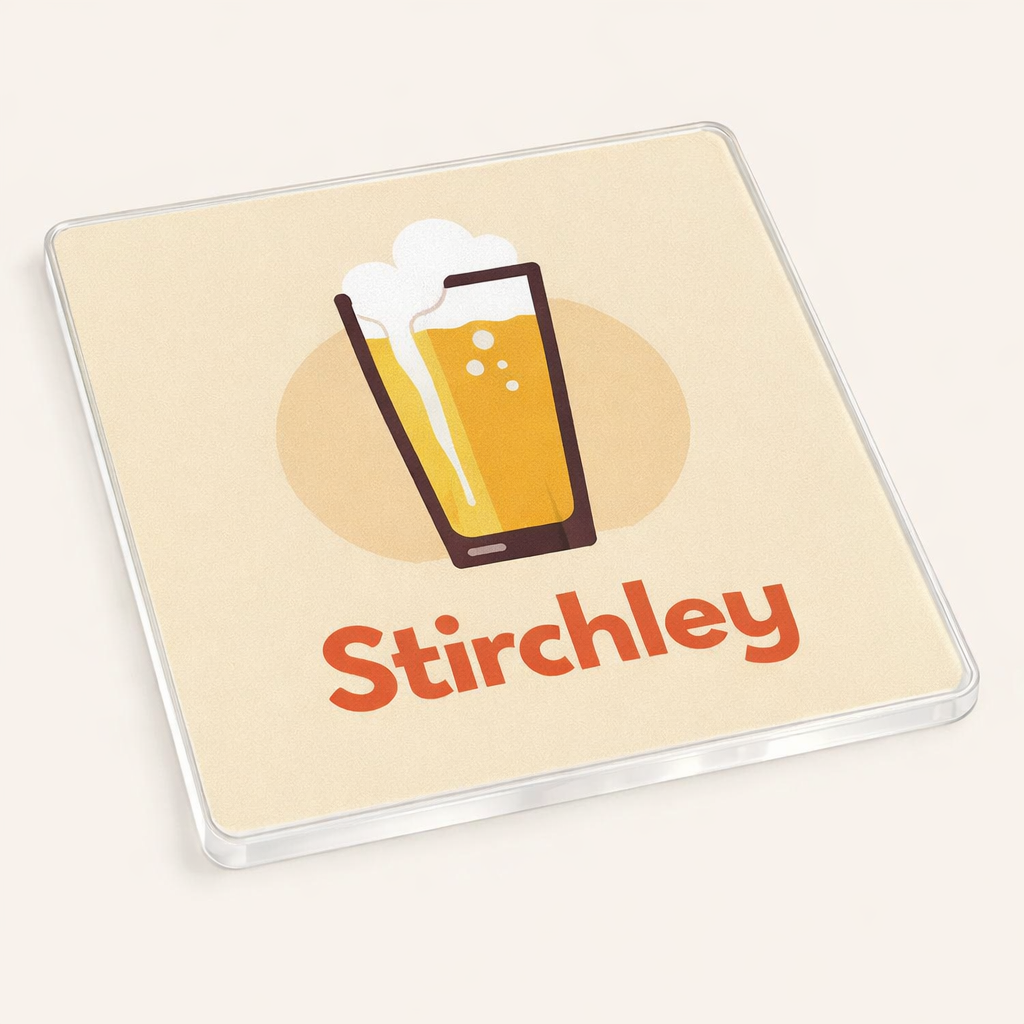 Stirchley - Coaster - Mid-Century Retro - Beer Glass