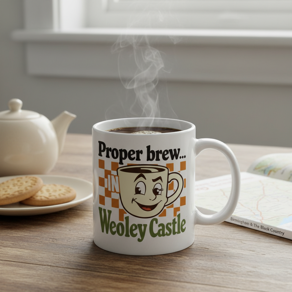 Weoley Castle - Mug - Retro Cartoon Design
