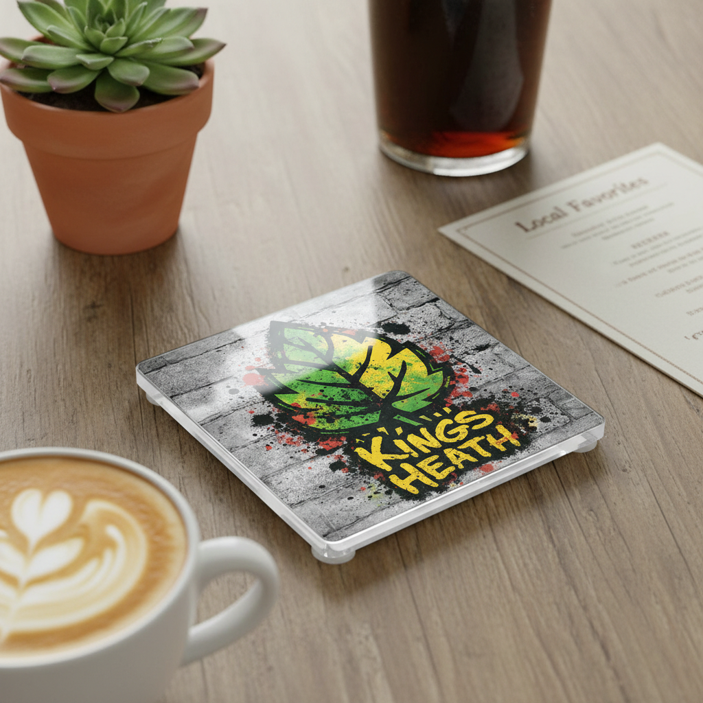 Kings Heath - Coaster - Urban Street Art - Leaf