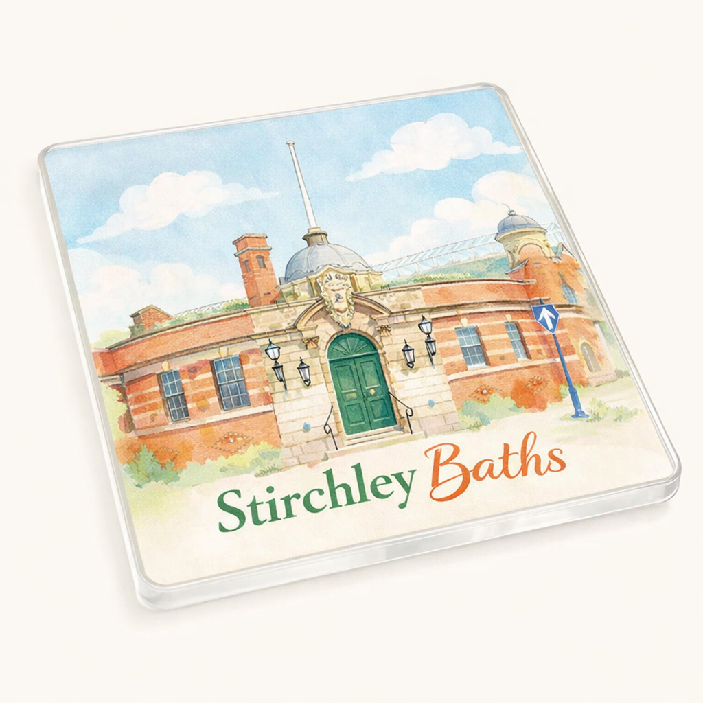 Stirchley - Coaster - Soft Watercolours - Stirchley Baths