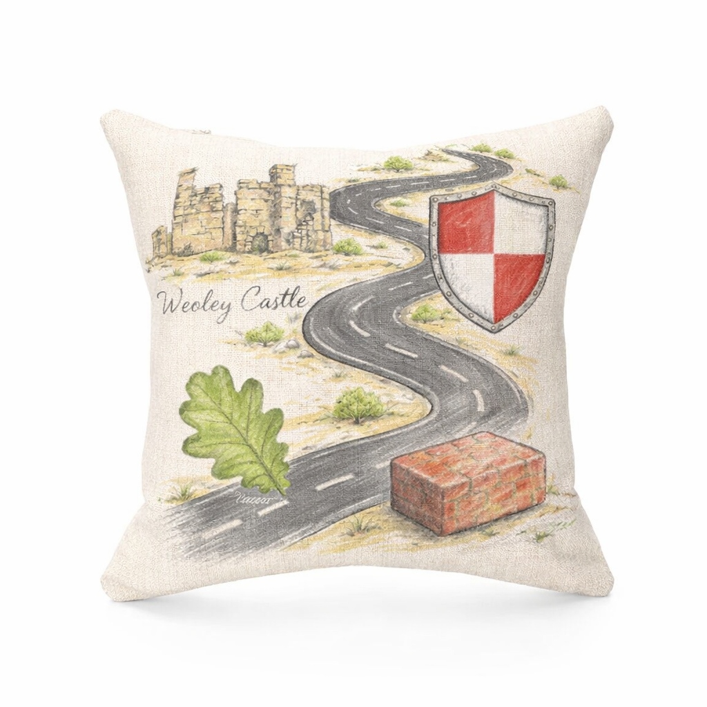 Weoley Castle - Cushion - Whimsical Illustrations Design