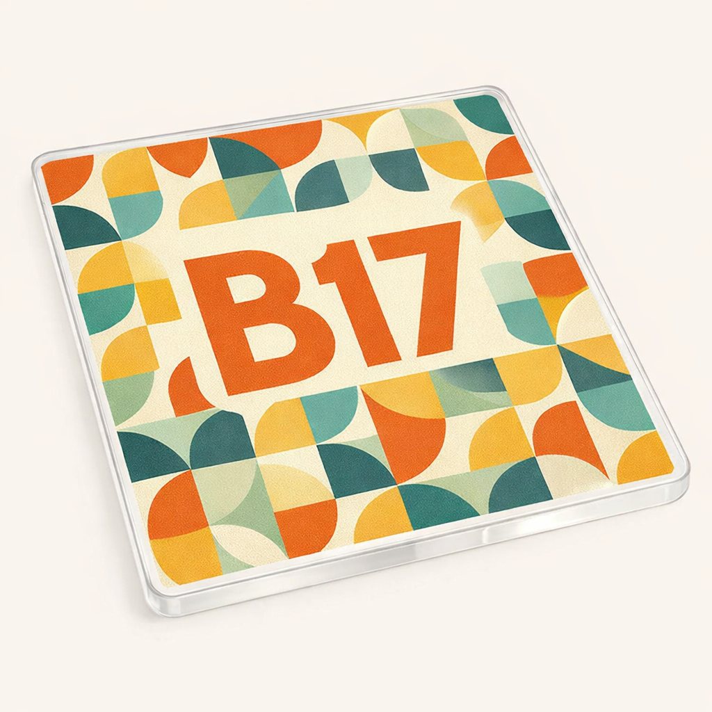 Harborne - Coaster - Mid-Century Retro - Postcode