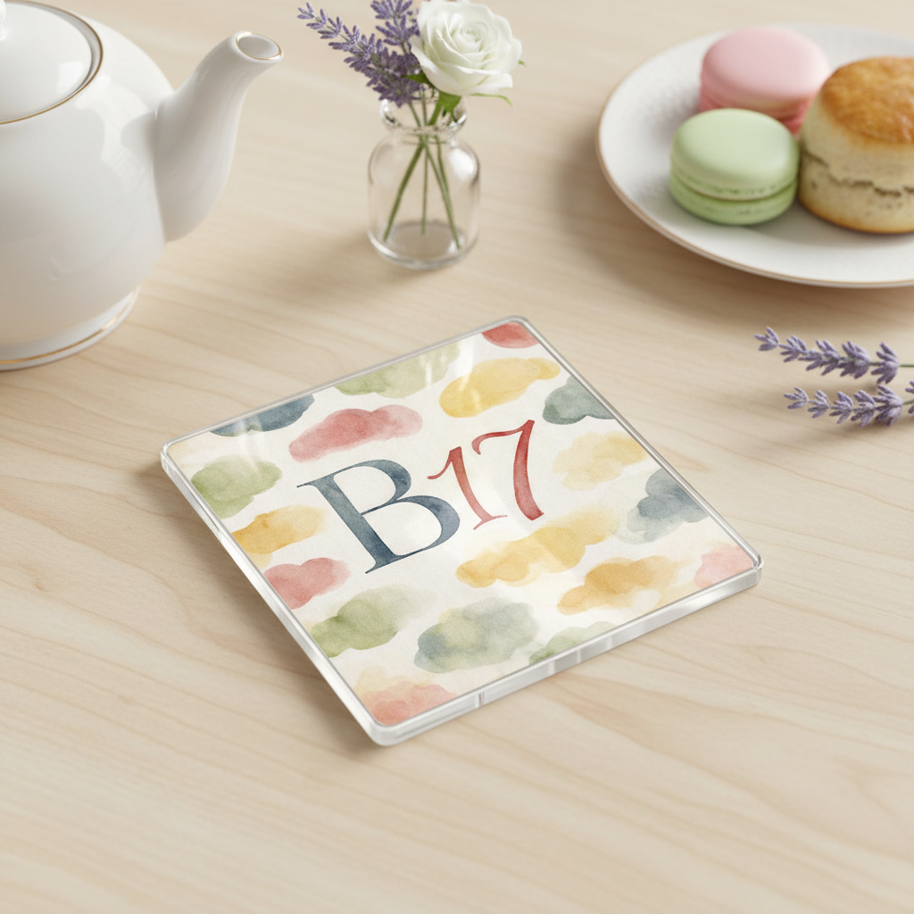 Harborne - Coaster - Soft Watercolours - Postcode