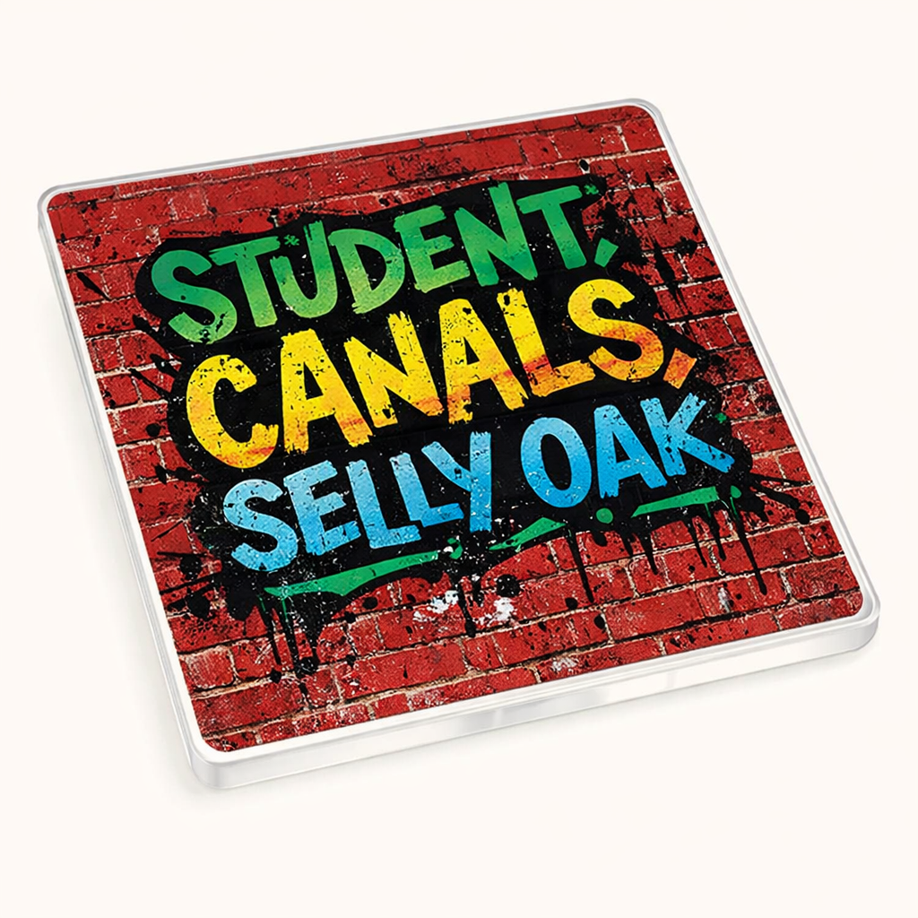Selly Oak - Coaster - Urban Street Art - Word Stack