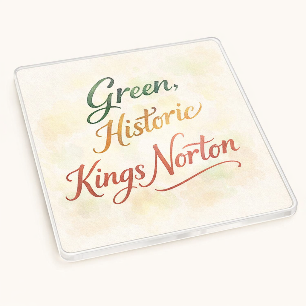 Kings Norton - Coaster - Soft Watercolours - Word Stack