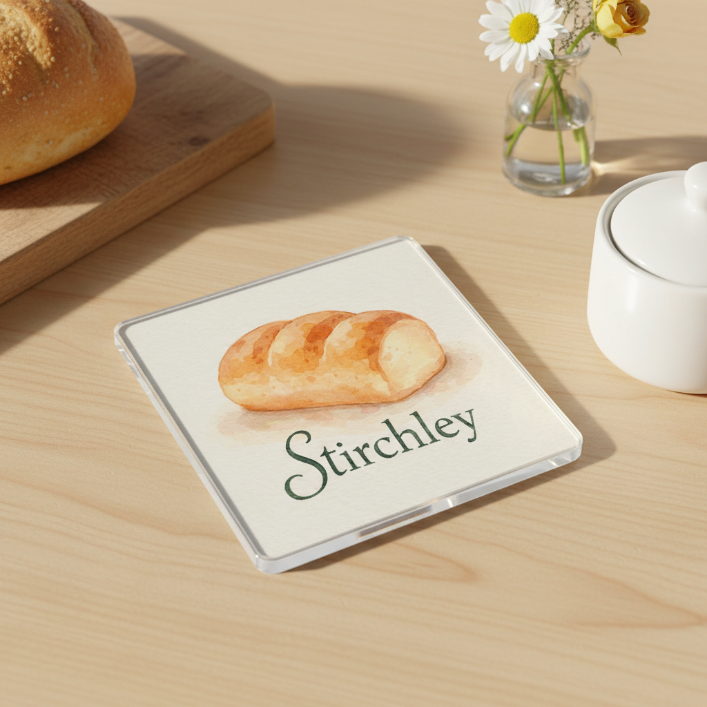 Stirchley - Coaster - Soft Watercolours - Loaf of Bread