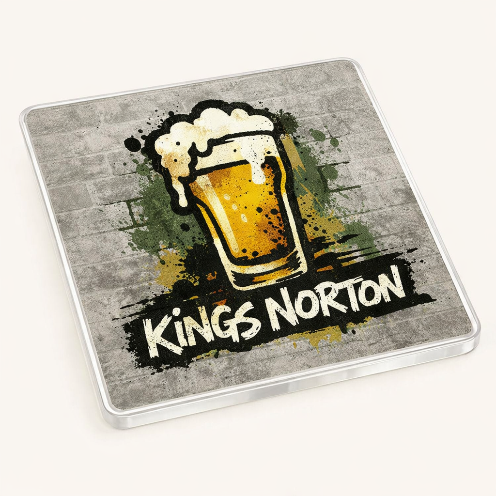 Kings Norton - Coaster - Urban Street Art - Beer Glass