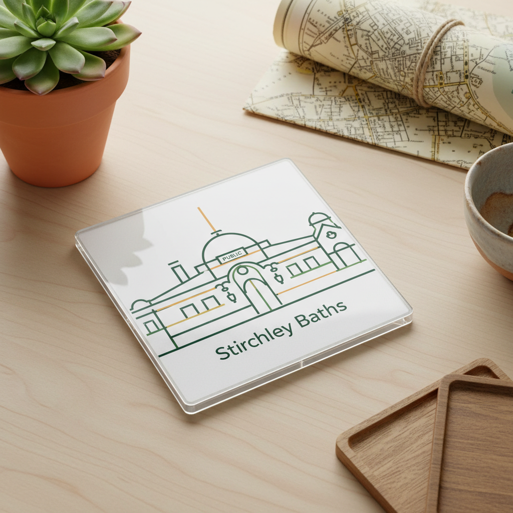 Stirchley - Coaster - Geometric Lines - Stirchley Baths
