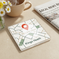 Kings Heath - Coaster - Geometric Lines - Location Pin