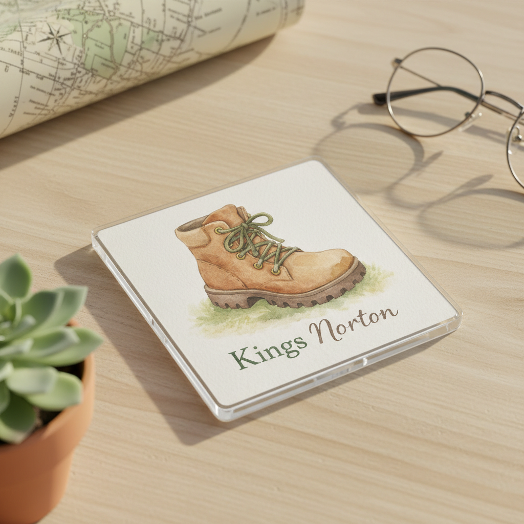 Kings Norton - Coaster - Soft Watercolours - Hiking Boots