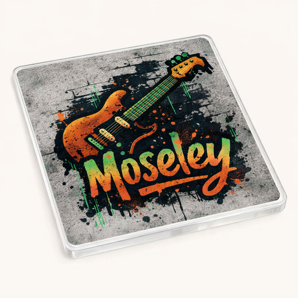 Moseley - Coaster - Urban Street Art - Guitar
