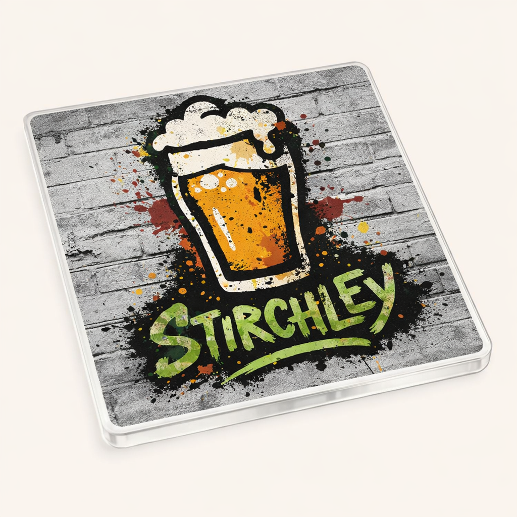 Stirchley - Coaster - Urban Street Art - Beer Glass