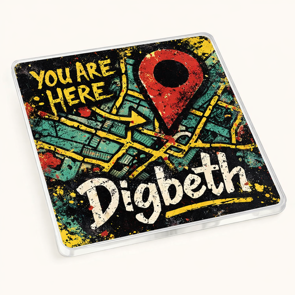 Digbeth - Coaster - Urban Street Art - Location Pin