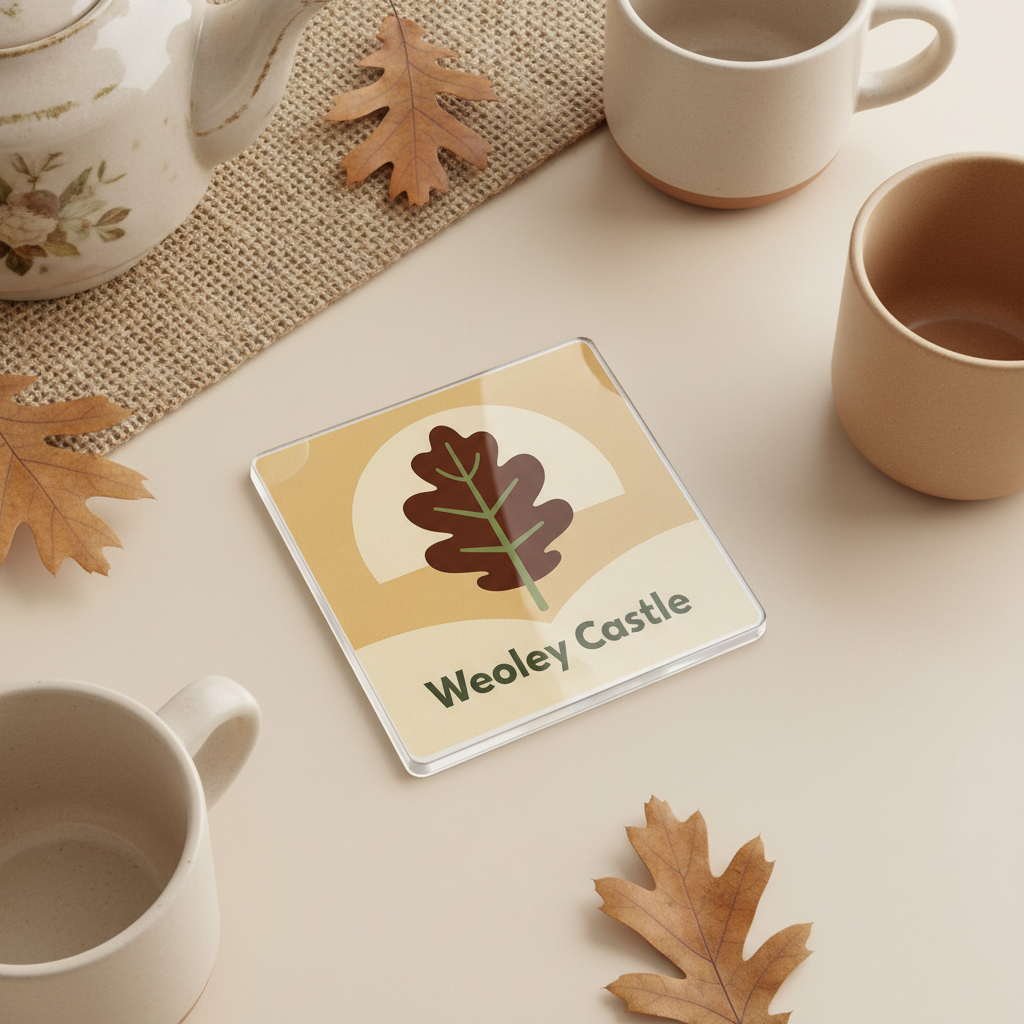 Weoley Castle - Coaster - Mid-Century Retro - Leaf