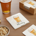 Moseley - Coaster - Soft Watercolours - Beer Glass