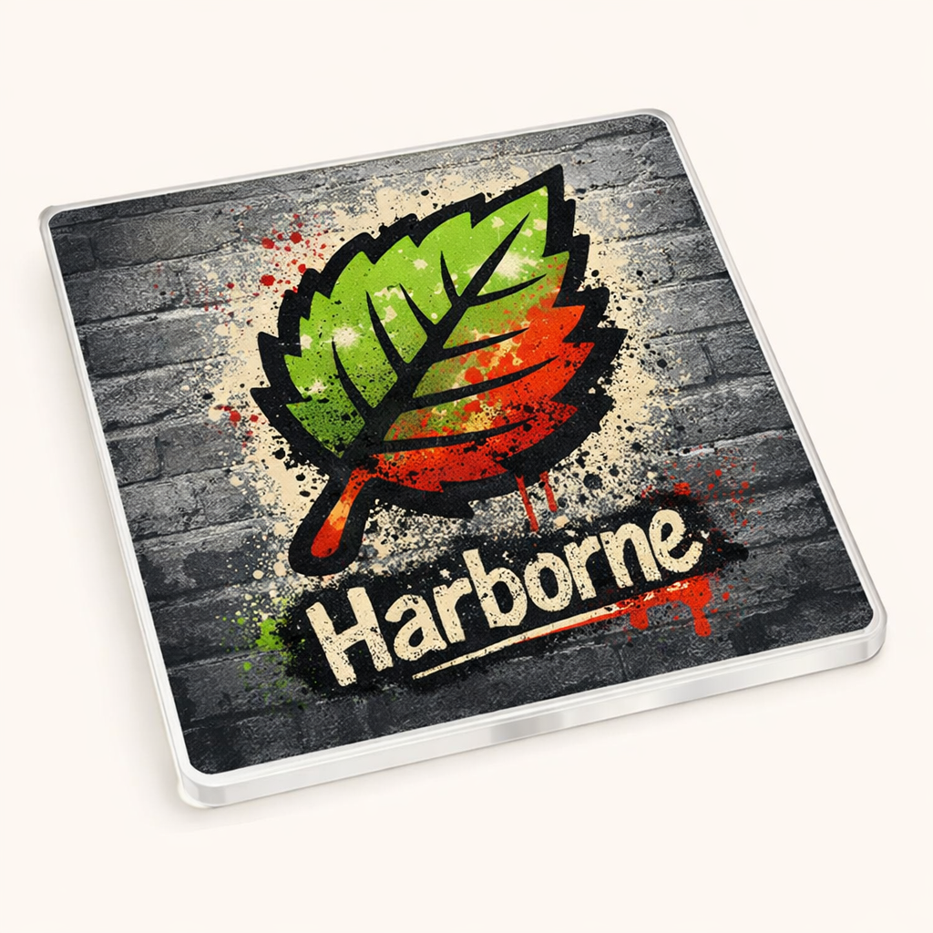 Harborne - Coaster - Urban Street Art - Leaf