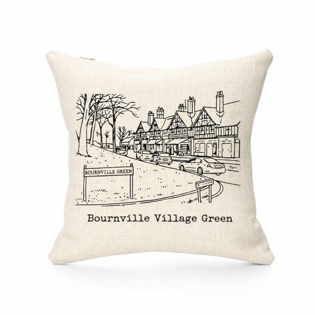 Bournville - Cushion - Minimal Lines Design - Bournville Village Green